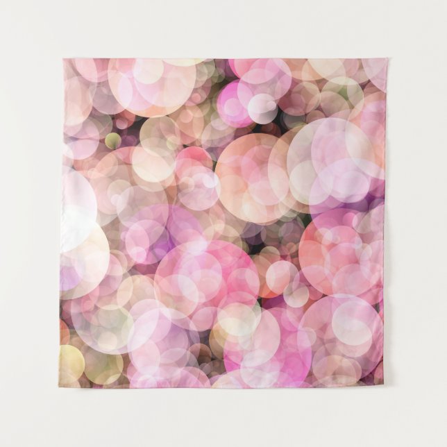 The backdrop of pale yellow bubbles. tapestry (Front)