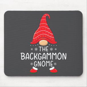 The Backgammon Gnome Christmas Xmas Family Matchin Mouse Pad