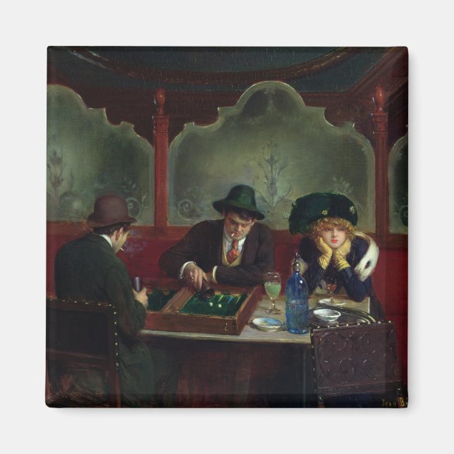 The Backgammon Players Magnet (Front)