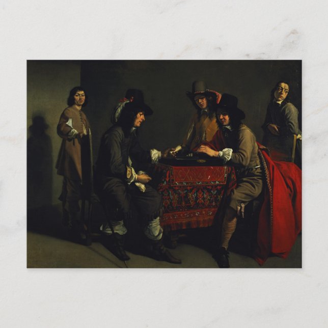 The Backgammon Players Postcard (Front)