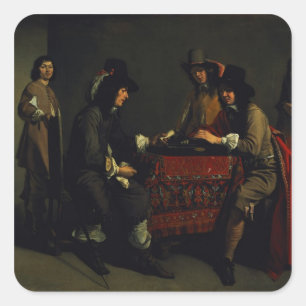 The Backgammon Players Square Sticker