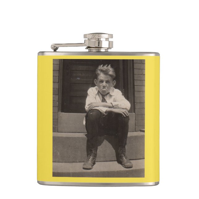 the bad attitude hip flask (Front)