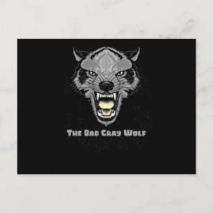 The Bad Grey Wolf Postcard