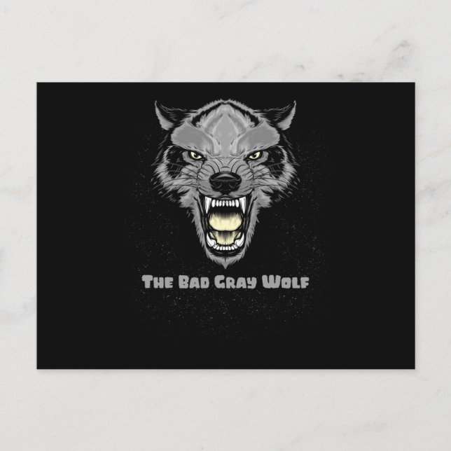 The Bad Grey Wolf Postcard (Front)
