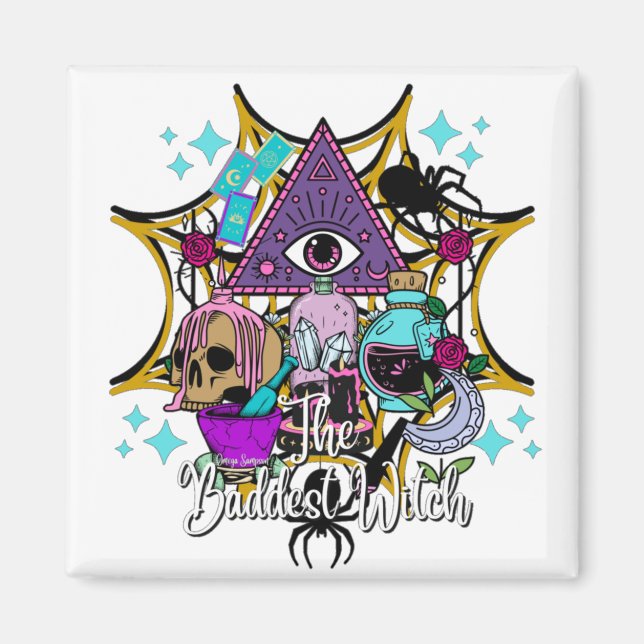 The Baddest Witch Magnet (Front)