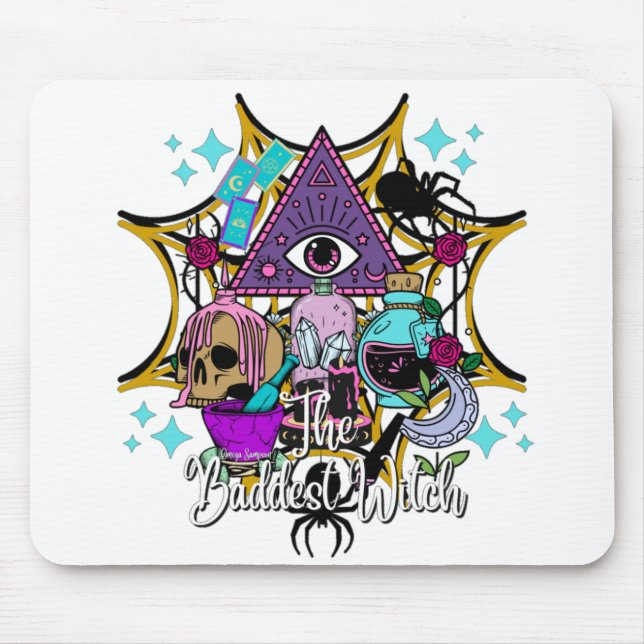 The Baddest Witch Mouse Pad (Front)