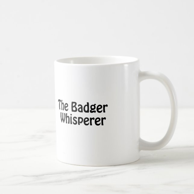 the badger whisperer coffee mug (Right)