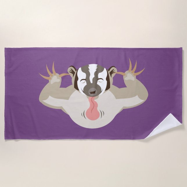The Badgering Badger_Big Attitude_Keep Away Beach Towel (Front)