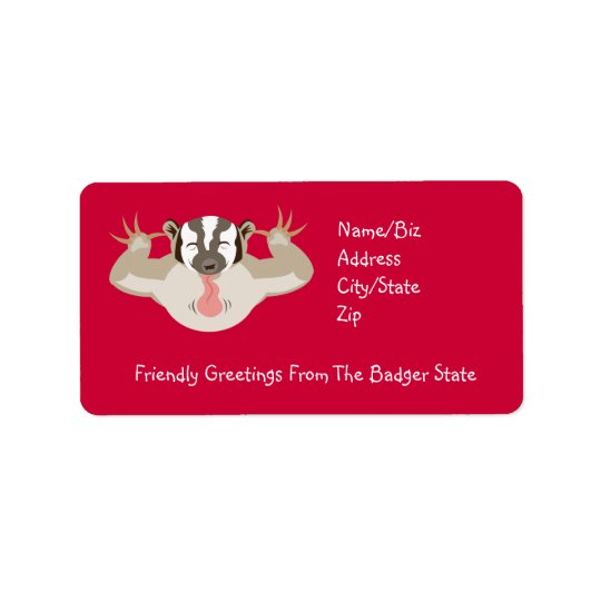 The Badgering Badger_Friendly Greetings Address Label