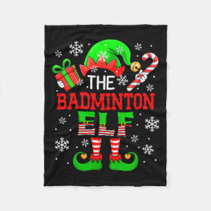 The Badminton Christmas Elf Matching Player Fan Fa Fleece Blanket