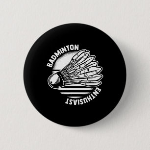 The Badminton Enthusiast Shuttle Badminton Racket 6 Cm Round Badge
