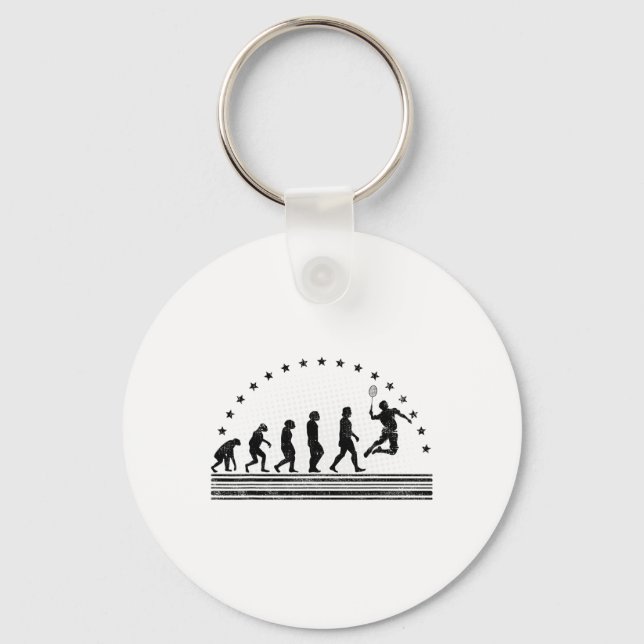The Badminton Evolutions Retro Shuttle Men's Badmi Key Ring (Front)