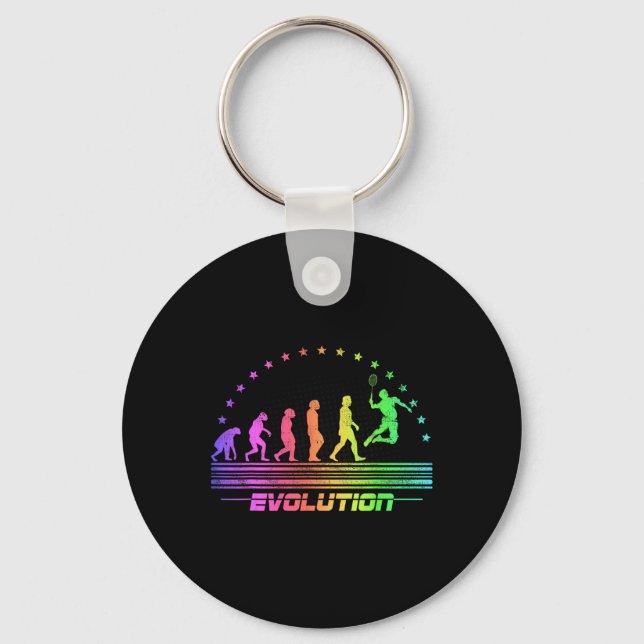 The Badminton Evolutions Retro Shuttle Men's Badmi Key Ring (Front)