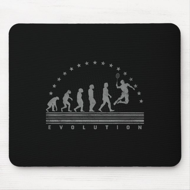 The Badminton Evolutions Retro Shuttle Mens Badmin Mouse Pad (Front)