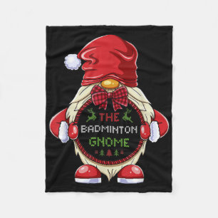The Badminton Gnome Matching Family Group Christma Fleece Blanket