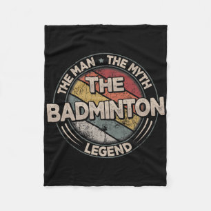 The Badminton Legends Retro Shuttle Men's Badminto Fleece Blanket