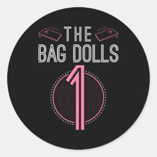 The Bag Dolls 1 Cornhole Team Jerseys Backprint Classic Round Sticker