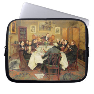 The Bagman's Toast 'Sweethearts and Wives'(oil on Laptop Sleeve