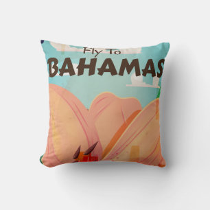 The Bahamas Classic vintage travel poster Cushion