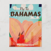 The Bahamas Classic vintage travel poster