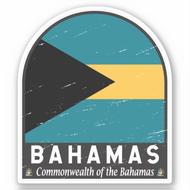 The Bahamas Flag Emblem Distressed Vintage (Front)