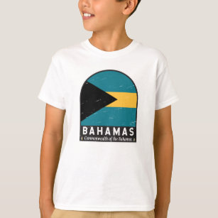 The Bahamas Flag Emblem Distressed Vintage T-Shirt