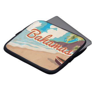 The Bahamas vintage Travel Poster. Laptop Sleeve