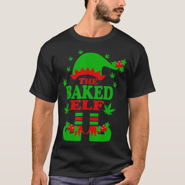 The Baked Elf Funny Christmas Elf Family Matching  T-Shirt (Front)