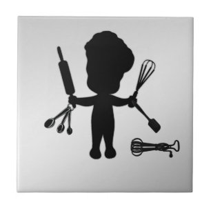 The Baker Juggles His Utensils / Tools Ceramic Tile