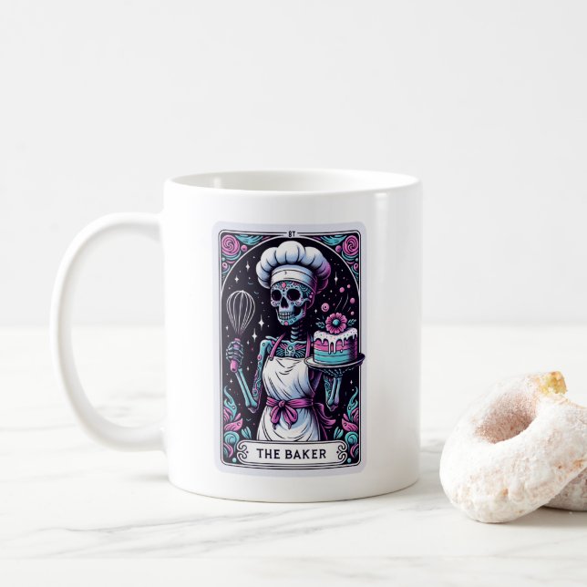 The Baker Tarot  Coffee Mug (With Donut)