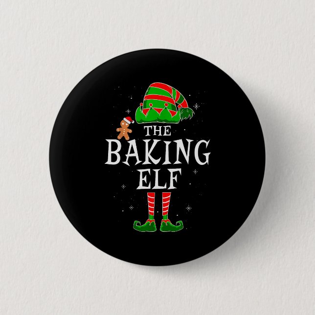 The Baking Elf Group Matching Family Christmas Coo 6 Cm Round Badge (Front)