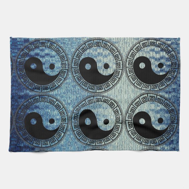 The Balance: Ba Gua, eight trigrams  yin yang TCM  Tea Towel (Horizontal)