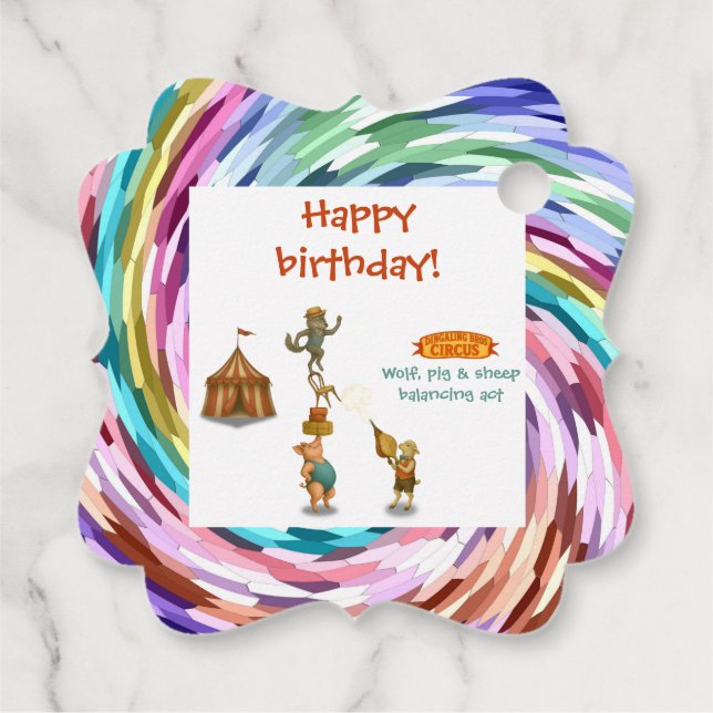 The Balancing Bunch Favour Tags (Back)