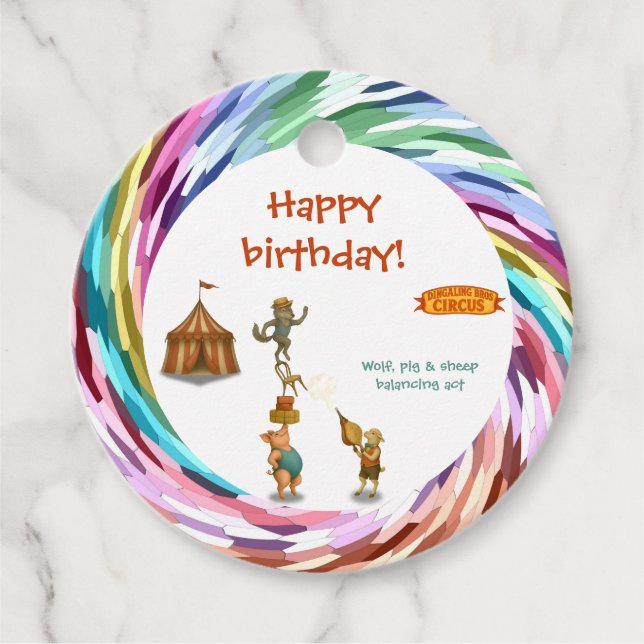The Balancing Bunch Favour Tags (Front)