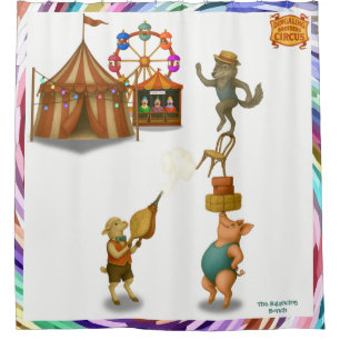 The Balancing Bunch Shower Curtain