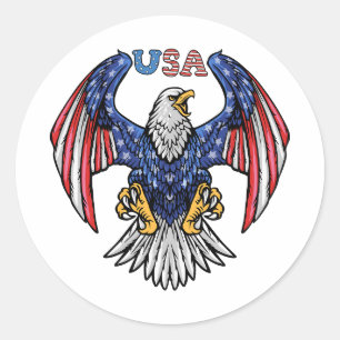 The bald eagle a modern American national symbol Classic Round Sticker