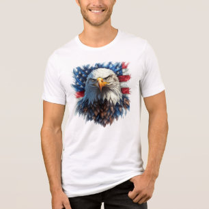The Bald Eagle and Old Glory Tri-Blend Shirt