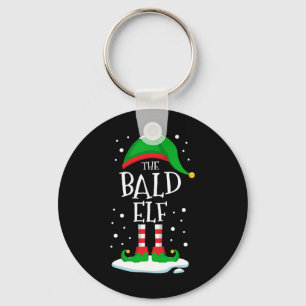 The Bald Elf Christmas Family Matching Xmas Group Key Ring