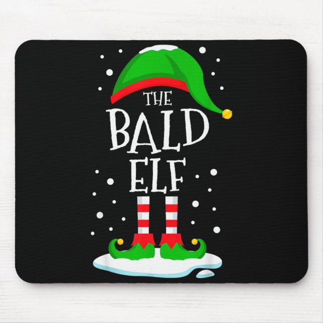 The Bald Elf Christmas Family Matching Xmas Group  Mouse Pad (Front)