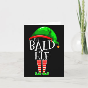 The Bald Elf Family Matching Group Christmas Gift Card