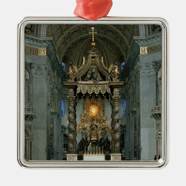 The Baldacchino, the high altar and the chair Metal Ornament (Front)