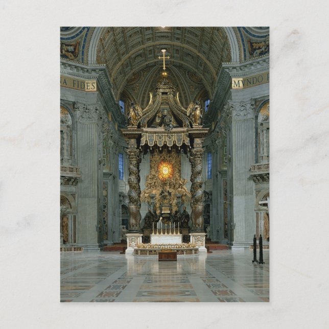 The Baldacchino, the high altar and the chair Postcard (Front)