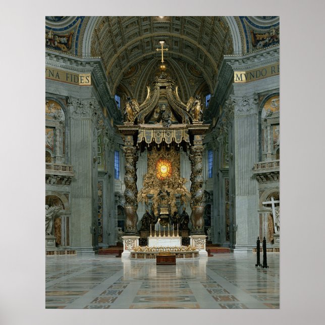 The Baldacchino, the high altar and the chair Poster (Front)