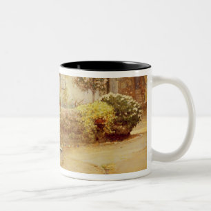 The Ballad Seller, 1902 (oil on board) Two-Tone Coffee Mug