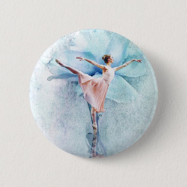 The Ballerina 6 Cm Round Badge (Front)