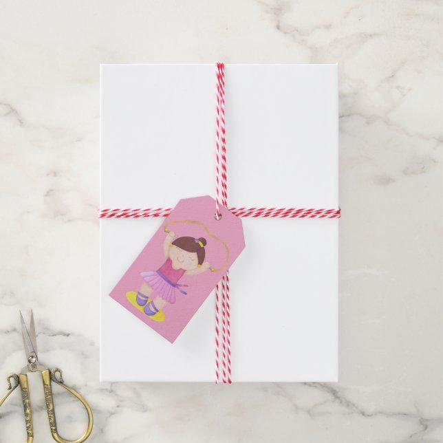 The Ballerina Jumping Rope Gift Tags (With Twine)