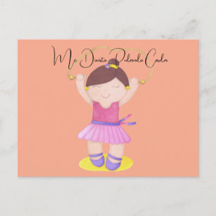 The Ballerina Jumping Rope Postcard