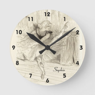 The Ballet Dancer, Toulouse-Lautrec Round Clock