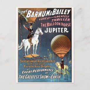 The Balloon Horse Jupiter Vintage Theatre Postcard