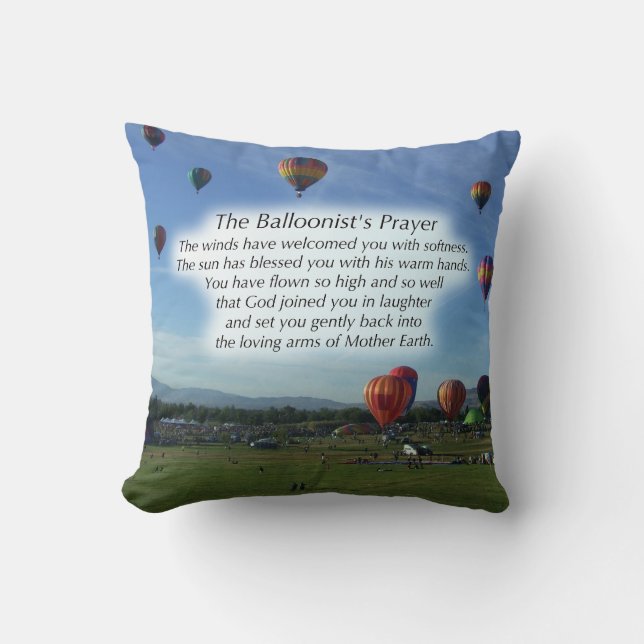 The Balloonist's Prayer Pillow (Front)